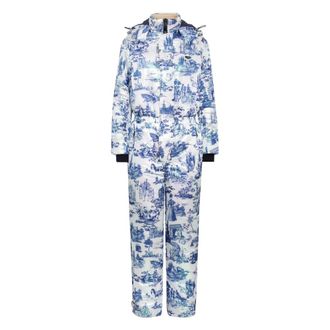 Philipp Plein Ski Jumpsuit EN Plein AIR - Dames - Jumpsuits - Blauw - L - Leer - Jumpsuits & Playsuits