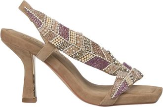 Alma En Pena Speciale sandaal met medium hak - Dames - Sandalen met hakken - Beige - 40 EU - Schoenen