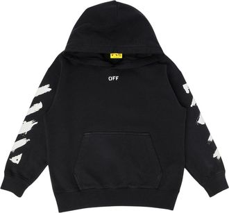 Off-white Diag Paint Hoodie - male - Off White - Kids Sweatshirts - Black - 6 Y - Kids