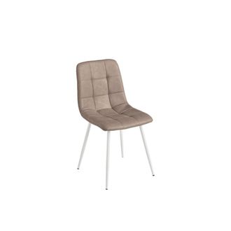 MondoViro Lote de 4 sillas efecto piel gris t&oacute;rtola cm 70x41 112h