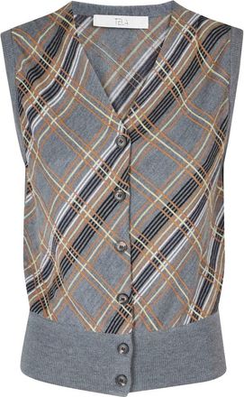 Tela Gilet Dane - - Knitwear - Donna - Grigio - M