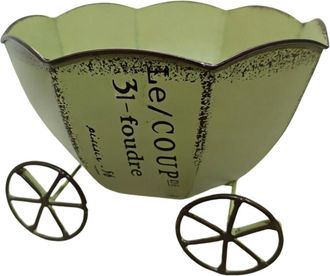 OEM Maceta Redonda Decorativa Cl&aacute;sica De Estilo Art&iacute;stico - Verde