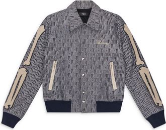 Amiri Blue Jacquard Bones Bomber