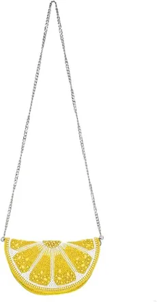 Mary Frances Tart Beaded Handbag In Lemon (Yellow)