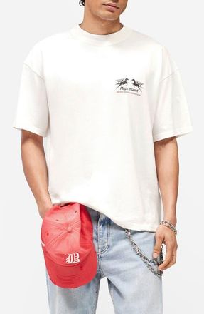Represent 24-Hour Service Graphic T-Shirt in Flat White at Nordstrom, Size Xx-Large