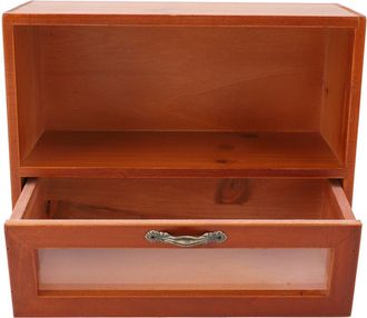 OEM Caja De Almacenamiento De Escritorio De Madera Maciza Con Caj&oacute;n Transparente, Dimensiones: 30 X 11,5 X 23 Cm