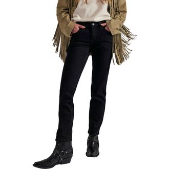 Free People Oracle Slim Straight Leg Jeans in Jet Black at Nordstrom Rack, Size 30