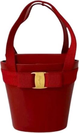 Ferragamo Pre-owned Bucket Bags, female, Red, Size: ONE SIZE Pre-owned Bucket Bag