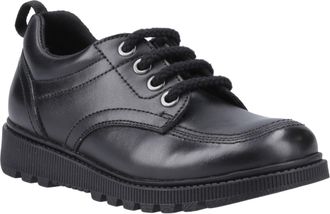 Hush Puppies Keeley Meisjes Zwarte Veterschoenen Van Leer