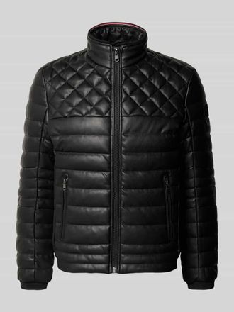 Mc Neal Steppjacke in Leder-Optik mit gef&uuml;ttertem Stehkragen in Black, Gr&ouml;&szlig;e XXL