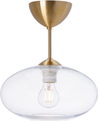 Belid Bullo Plaf&oacute;n Semi Empotrado Globo Lat&oacute;n, Vidrio Transparente 1x E27