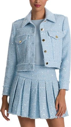 Alice & Olivia Alice + Olivia Chloe Crop Jacket