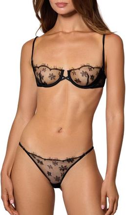 Kiki De Montparnasse All Over Lace Balconette in Black at Nordstrom, Size 34Dd