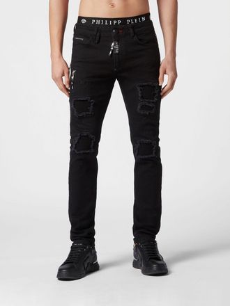 Philipp Plein Jeans skinny in denim distressed