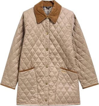 Barbour Jassen, Dames, Beige, L, Katoen, Liddesdale Quilted Jacket