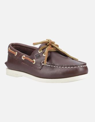 Sperry Top-Sider Womens Sperry Authentic 2 Eye Leather Womens Brown Standard Boat Shoes - Size: UK 4.5 / eu 37.5 / us 7