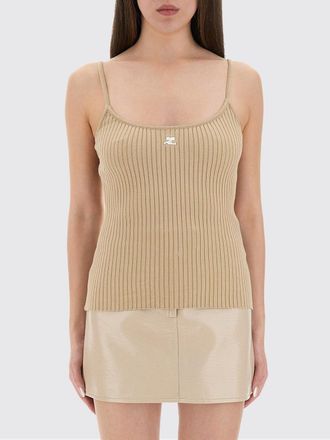 Courr&egrave;ges Canotta Courr&egrave;ges in cotone stretch