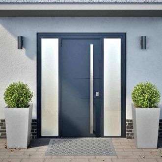 Berkfield Home Garden Planters 45x45x75 cm 2 pcs Galvanised Steel in Grey | Size: 45 x 45 x 75 cm