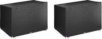 vidaXL Fundas De Banco Balanc&iacute;n 2 Uds 12 Ojales Pe 215x150x130/150 Cm Vidaxl