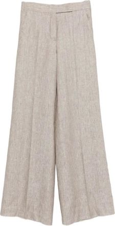 Max Mara Broeken, Dames, Bruin, S, Nylon, Deserto Wide Broeken