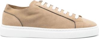 Doucal's Suede Monili Chain Sneakers - Dames - Sneakers - Beige - 39 EU - Leer - Schoenen