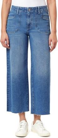 Kensie High Waist Raw Hem Crop Wide Leg Jeans in Paxton at Nordstrom Rack, Size 10