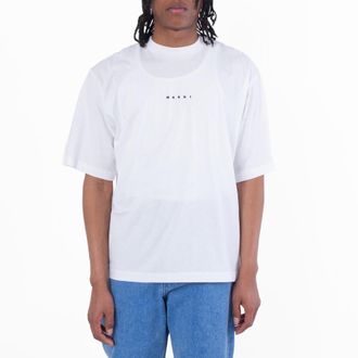 Marni Organic Cotton Jersey Logo T-Shirt, Brand Size 46 (US Size 36)