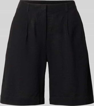 Vero Moda Comfort Fit Shorts aus Baumwoll-Leinen-Mix Modell CAIA in Black, Gr&ouml;&szlig;e XL