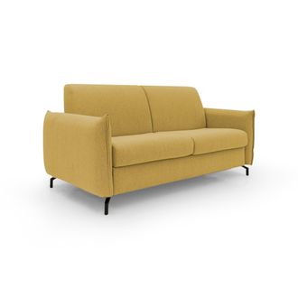 Divani.Store Divani.store - Scarlet Sof&aacute; Cama Convertible En Tejido Mixto De Algod&oacute;n Impermeable 175 Cm (mat.120x197) Amarillo