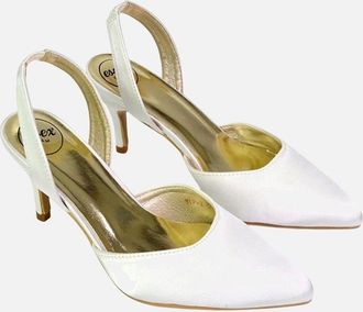 XY London Womens XY London Womens/Ladies Imogen Sling Back Stiletto Heel Court Shoes - Cream - Size: 7