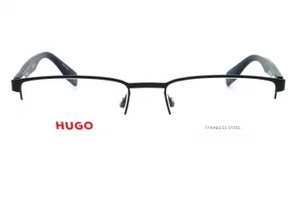 HUGO BOSS HG0324 Rectangular Metal Eyeglasses - Black