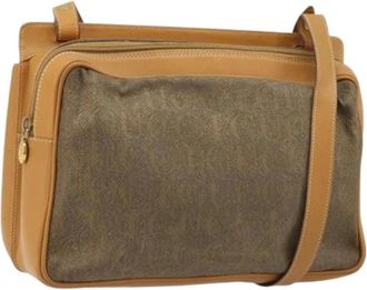 Gucci Pre-owned Cross Body Bags, female, Beige, Size: ONE SIZE Pre-owned Vintage Canvas Shoulder Bag