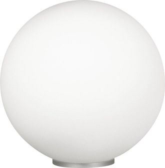 Eglo Eglo Rondo 1 Light Table Lamp With Siliver Finish & Opal Glass