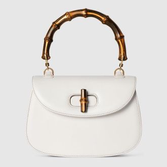 Gucci Bamboo 1947 Small Bag, White, Leather