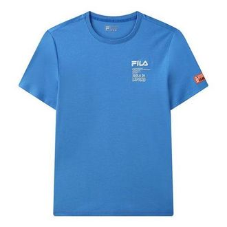 Fila Alphabet Printing Round Neck Short Sleeve Blue F11M128117F-RB