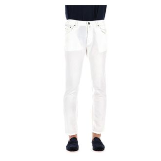 Jacob Cohen Slim Fit Jeans, male, White, W34, White Cotton Linen Elastane Scott Fit