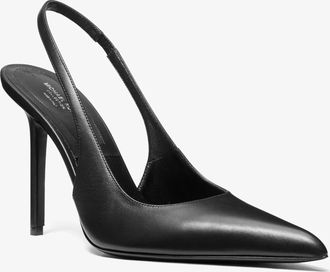 Michael Kors Reece Leather Slingback Pump