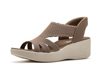 Skechers Parallel Lite - Summer Invite Hands Free Slip-ins Womens Wedge Shoes Mocha : 8.5 B - Medium, Textile