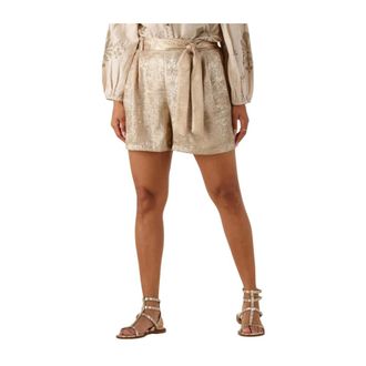 Summum Dames, Korte broeken, Beige, Maat: M Lame