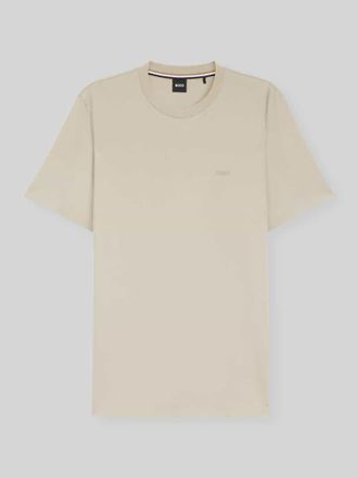 HUGO BOSS Regular Fit T-Shirt mit Logo Detail Modell THOMPSON_01 in Beige, Gr&ouml;&szlig;e XXXL