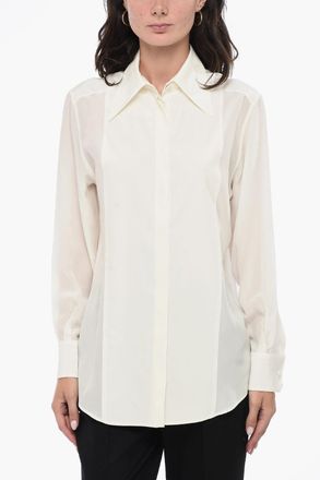 Dolce & Gabbana Camicia in Seta con Collo Italiano Dolce & Gabbana