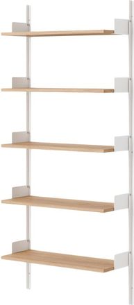 New Works Wandregal New Works 1900 - 190 x 83.5 cm, Eiche / Weiss