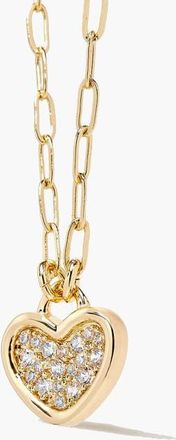 Yoj Link Heart Pave Short Necklace in Gold at Nordstrom