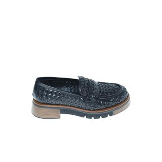 Pons Quintana Sneakers, female, Black, 4 UK, Black Woven Leather Loafer Shoes