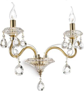 Ideal Lux Ideal Lux - Negresco - 2 Light Indoor Candle Wall Light Gold, E14