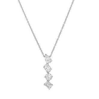 LuvMyJewelry Nerisse 14K Gold Lab Grown Diamond Necklace - 0.75 Ct in 14K White Gold at Nordstrom