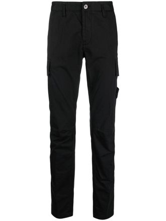 Stone Island Pantaloni dritti con motivo Compass - Nero