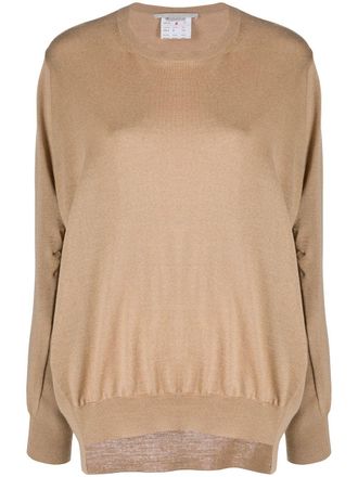 Stella McCartney Trui met asymmetrische afwerking - Beige