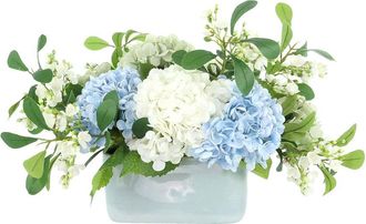 Creative Displays Inc. Handmade Faux Assorted Hydrangea & Budding Stem Arrangement
