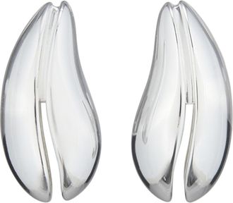 Tory Burch Small Pierced Earrings in Light Silver at Nordstrom